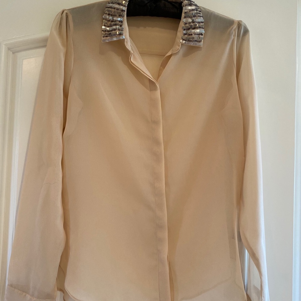 Sanctuary Clothing Sheer Button-Up Blouse